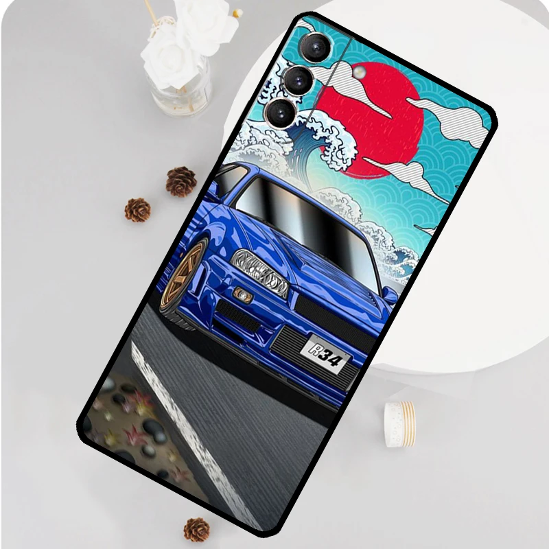 Skyline GTR R34 Case For Samsung Galaxy S22 S23 Ultra Note 20 Note 10 Plus S9 S10 S20 S21 S23 FE Back Cover