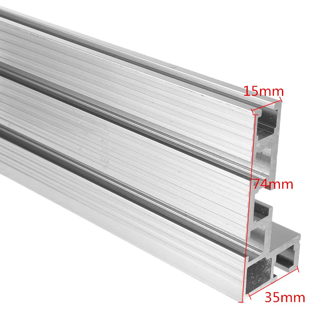 600/800 มม.Miter Gauge รั้ว T Track Slot เลื่อนวงเล็บไม้โปรไฟล์รั้วสําหรับงานไม้ Router Saw ตาราง Benche