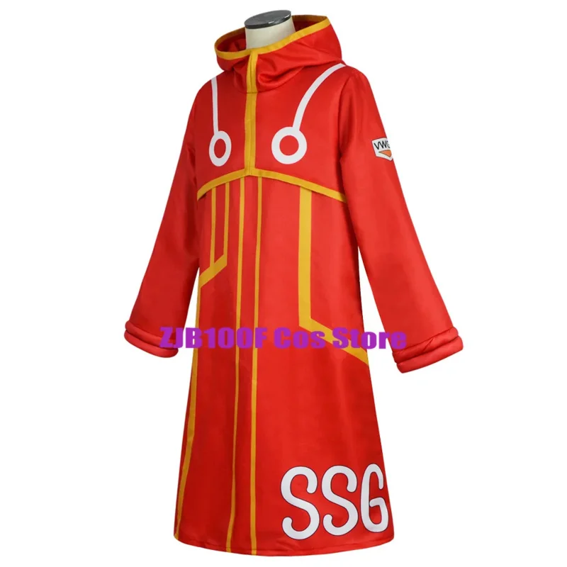 

ss13Future Island Cosplay Anime Costume Uniform Men Luffy Red Trench Cloak Glove Hat Set Party Role Play Outfit for Kid Ad
