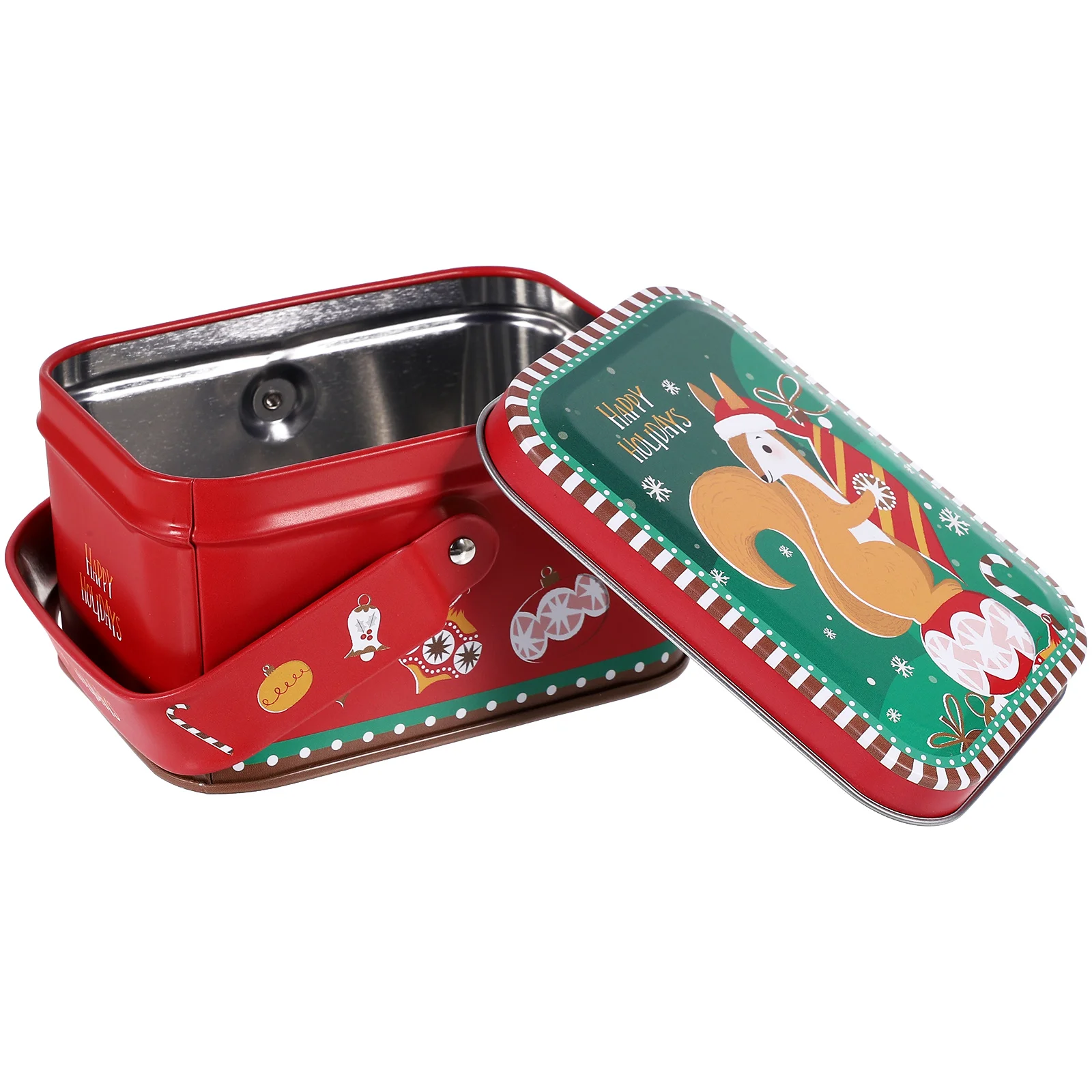 

Suitcase Cookie Jar Tins With Lids Christmas Candy Tinplate Storage Containers Packing Box Holder