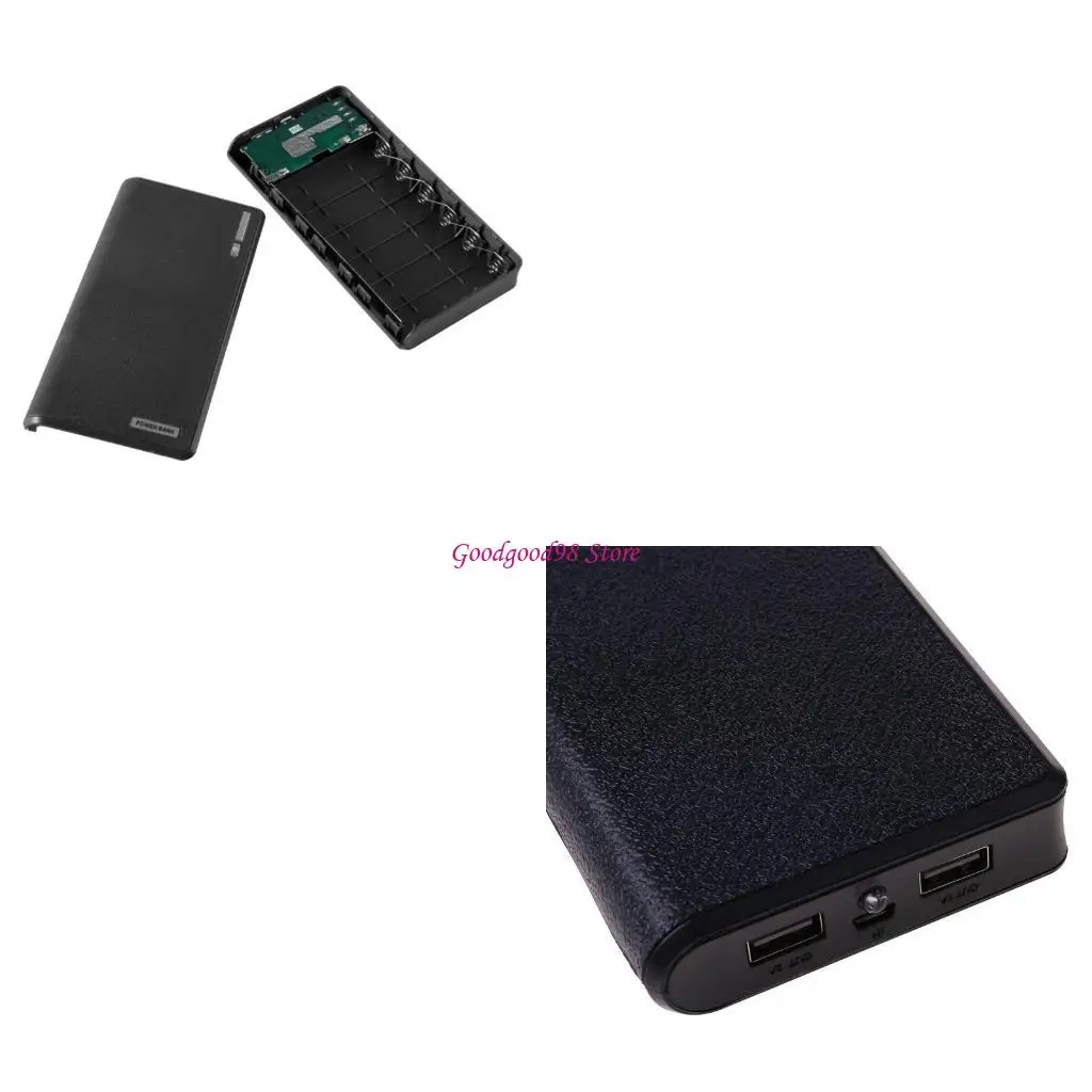 

Dual USB 6x 18650 External Backup Battery Box for Case For Ph
