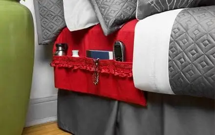 

Mcnair D.B.B. Bedside Storage Organizer/Caddy Extends From The Left Side Of The Bed To The Right Side. It Provides Easy Acc To