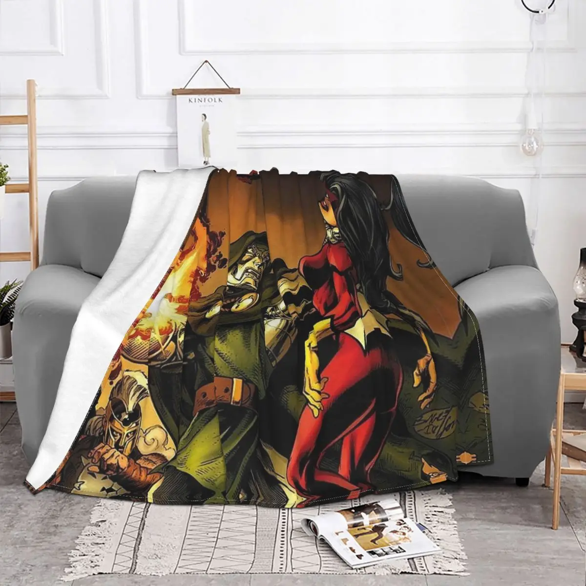 MARVEL Super Hero Blanket Doctor Doom Flannel All Season Cute Ultra-Soft Throw Blankets For bed Plush Thin Quilt