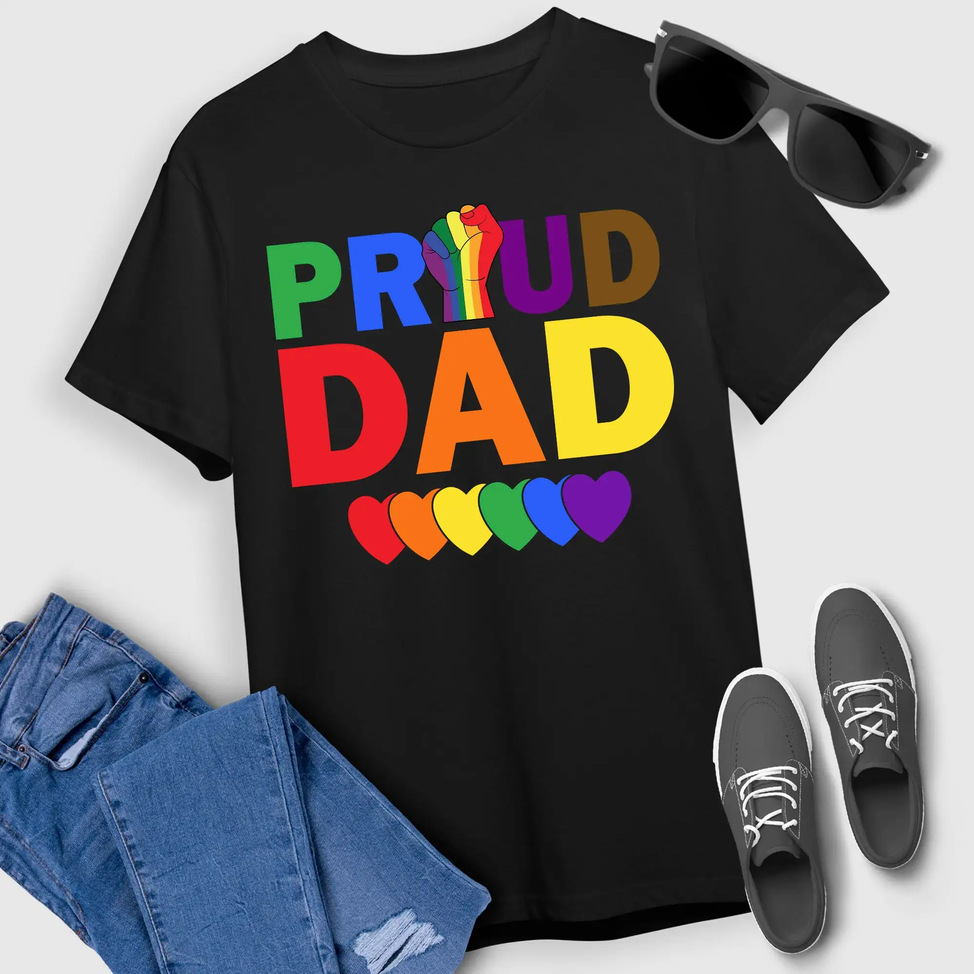 Proud Dad T Shirt Gay Pride Lgbt Parent For