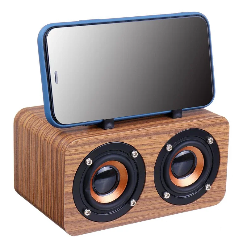 Wooden Wireless Bluetooth Portable Speakers Subwoofer Stereo Bass System Bluetooth Speaker TF USB MP3 Player Home Amplifier