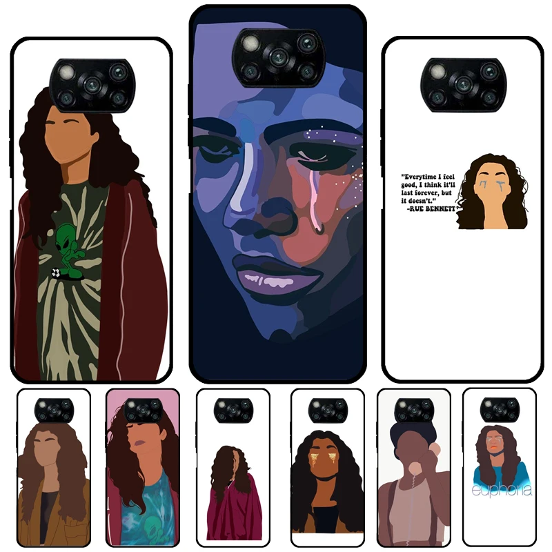 Euphoria Zendaya Rue For Xiaomi 13 11T 12T Pro 12X 12 Lite Case For POCO F5 X3 X5 Pro F4 X4 GT C40 M5s F3 Coque