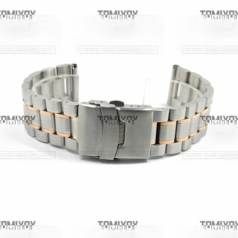 18 20 22 24MM Flat End And Cuverd End Multiple Colors Stainless Steel Solid Jubliee Watch Band