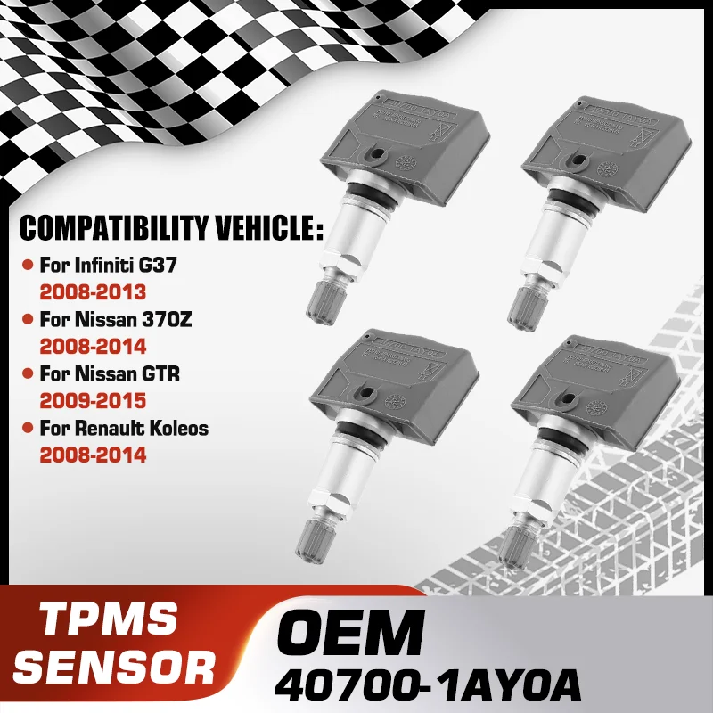 40700-1AY0A для Infiniti G37 2008-2013 Nissan 370Z 2008-2014 Nissan GTR 2009-2015 Renault Koleos 2008-2014 датчик TPMS 433 МГц