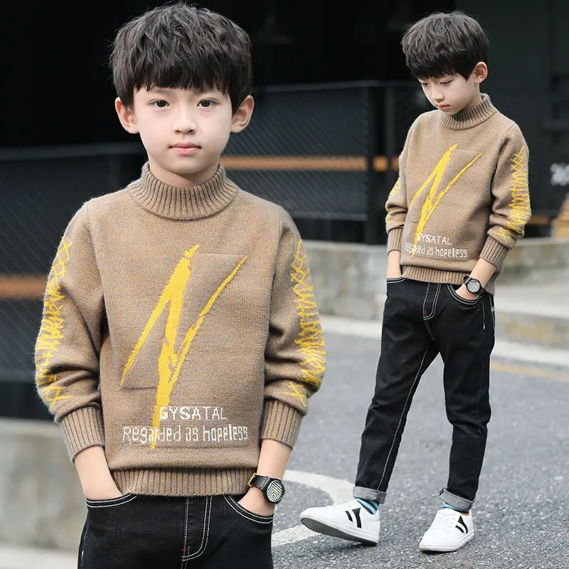 

2023 Autumn winter Baby Boys Sweaters Coat Kids Knitting Pullovers Tops Baby Boys Cartoon Long Sleeve Sweaters 6 8 10 12 14y