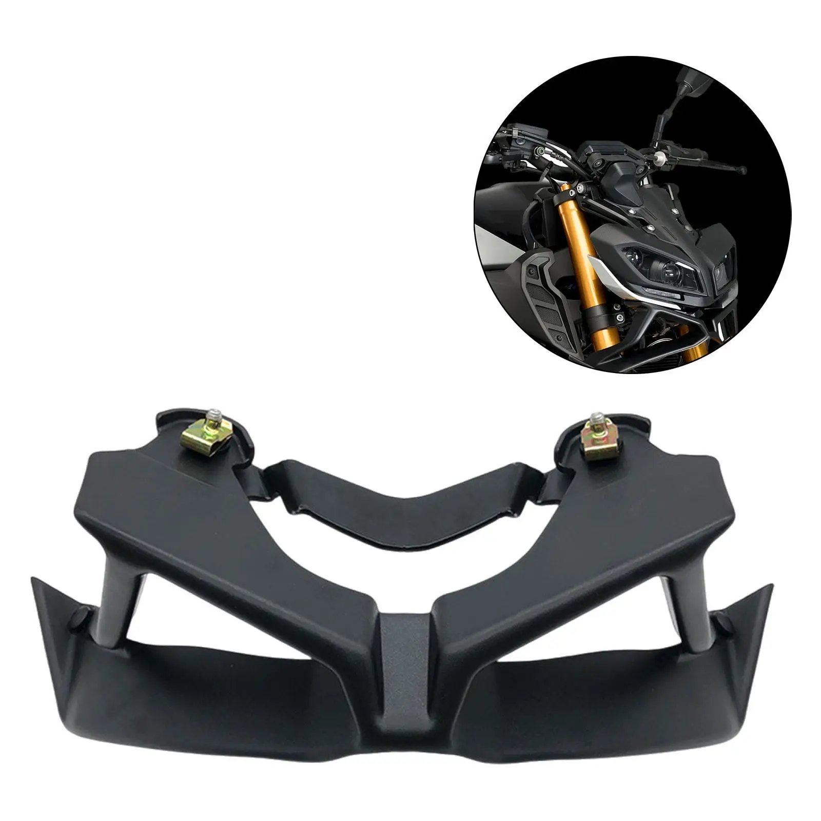 

Front Fairing Aerodynamic Wing Cover ABS Black Plate Decoration for Motorcycle Body Frame Parts