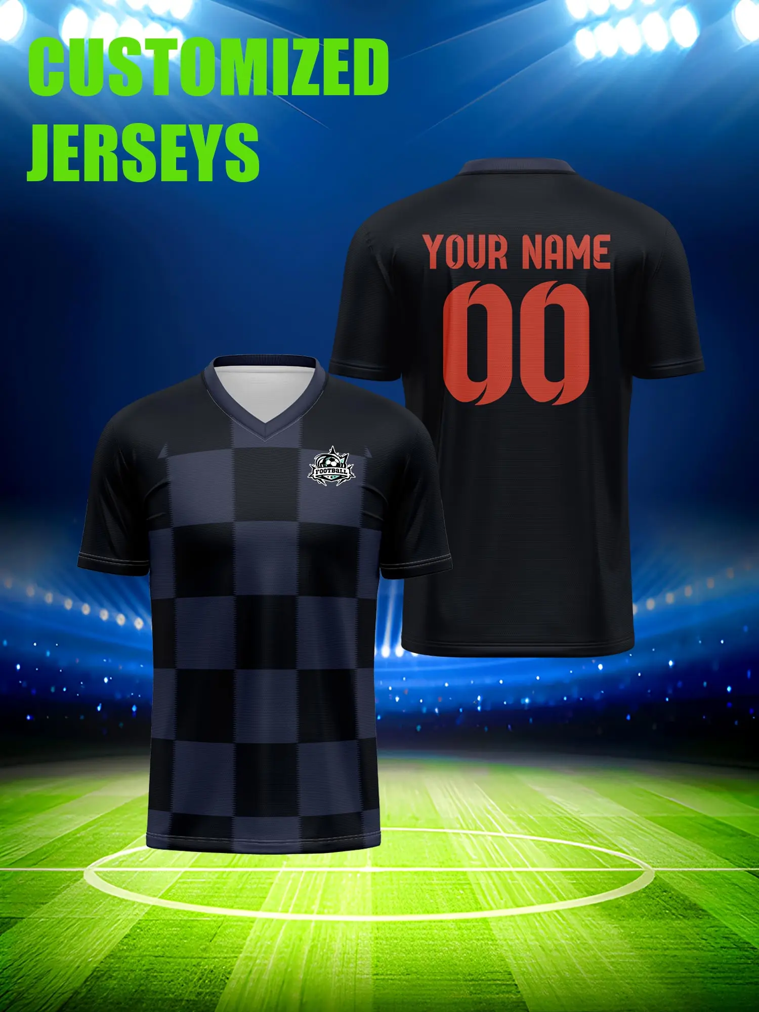 

Футболка для футбола с индивидуальным изображением, номером и именем, для тренировок, для любительских команд, для спортсменов.