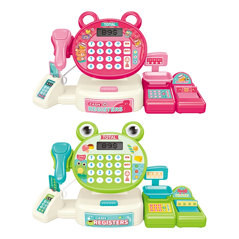 

Мультяшная лягушка, компьютер для покупок, детская домашняя имитация супермаркета, кассовый аппарат со звуковыми эффектами, игрушка