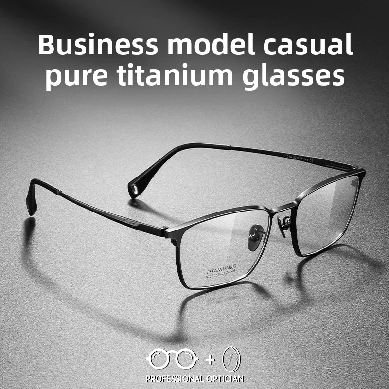 

High-quality Pure Titanium Business Elite Minimalist Small Square Myopia Hyperopia Anti Blue Light Prescription Optical Glasses
