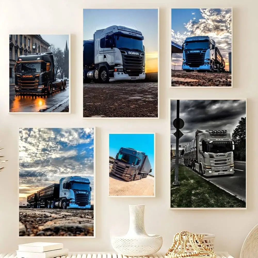 Scania Poster HD Quality Wall Art Retro Posters For Home Roo