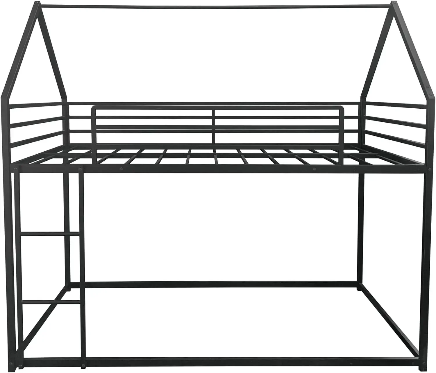 Bunk Bed Twin Over Twin with Guardrail for Dormitory,Living Room,Bedroom,Multifunctional Bed Frame w/Space Saving Design & Ladde