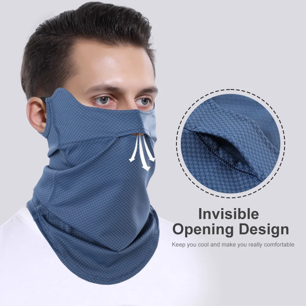 Summer Hiking Scarf Sun Protection Sports Bandana Neck Gaiter Outdoor Fishing Anti-UV Hanging Ear Breathable Face Mask Men Women