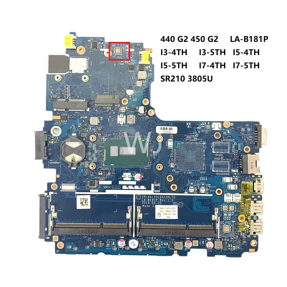 for-hp-440-g2-450-g2-la-b181p-3805u-i3-4th-i3-5th-i5-4th-i5-5th-i7-4th-i7-5th-798497-798508-laptop-motherboard-with-100-tested