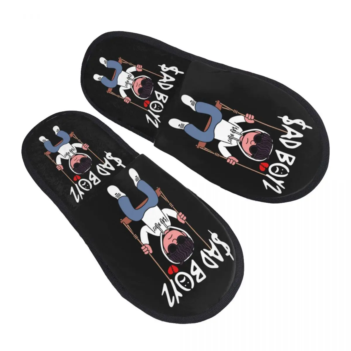

Custom Print Women J-Juniors H Merch Sad Boyz Art Print House Slippers Soft Warm Memory Foam Fluffy Slipper Indoor Outdoor Shoes