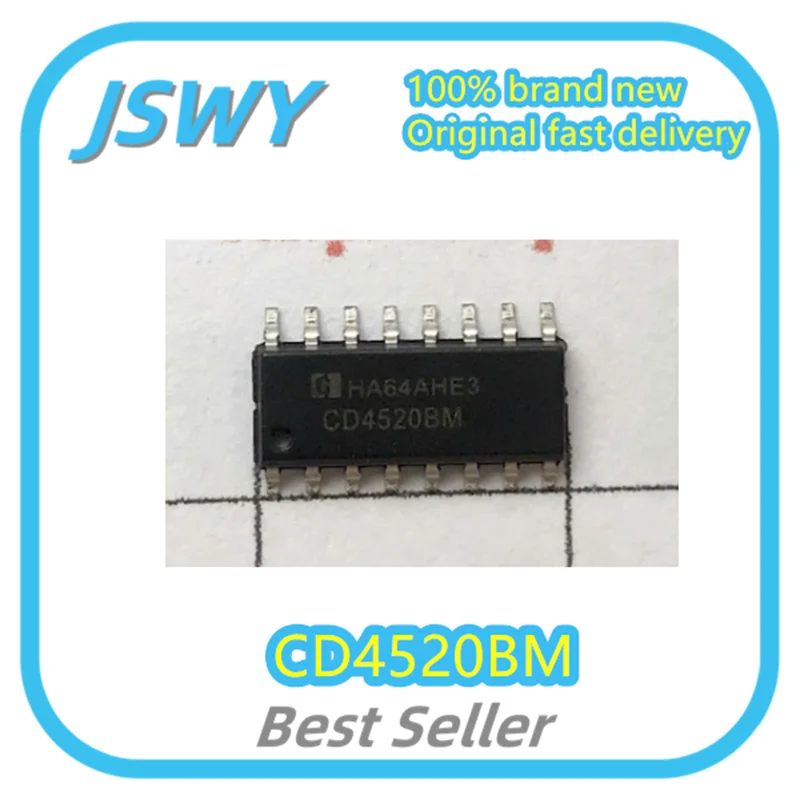 

(10/50pcs) CD4520BM CD4520 SOP-16 ICs Ships Fast Brand New and Authentic In Stock