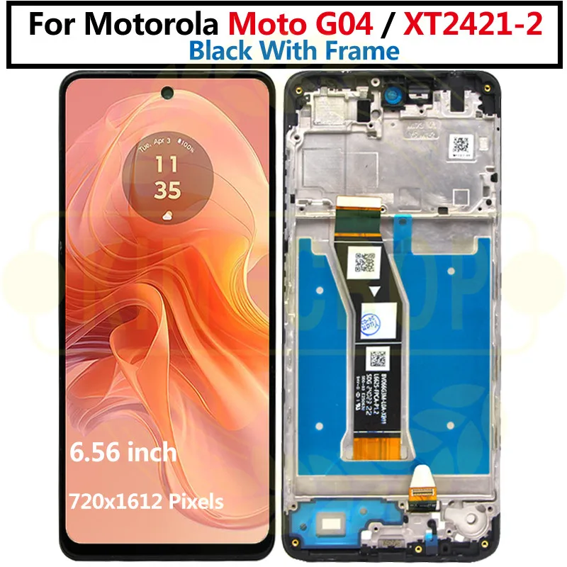 Dla Motorola Moto G04 wyświetlacz XT2421-2 LCD Panel dotykowy Digitizer ekran montażowy zamiennik dla Moto G24 LCD do zasilania G24