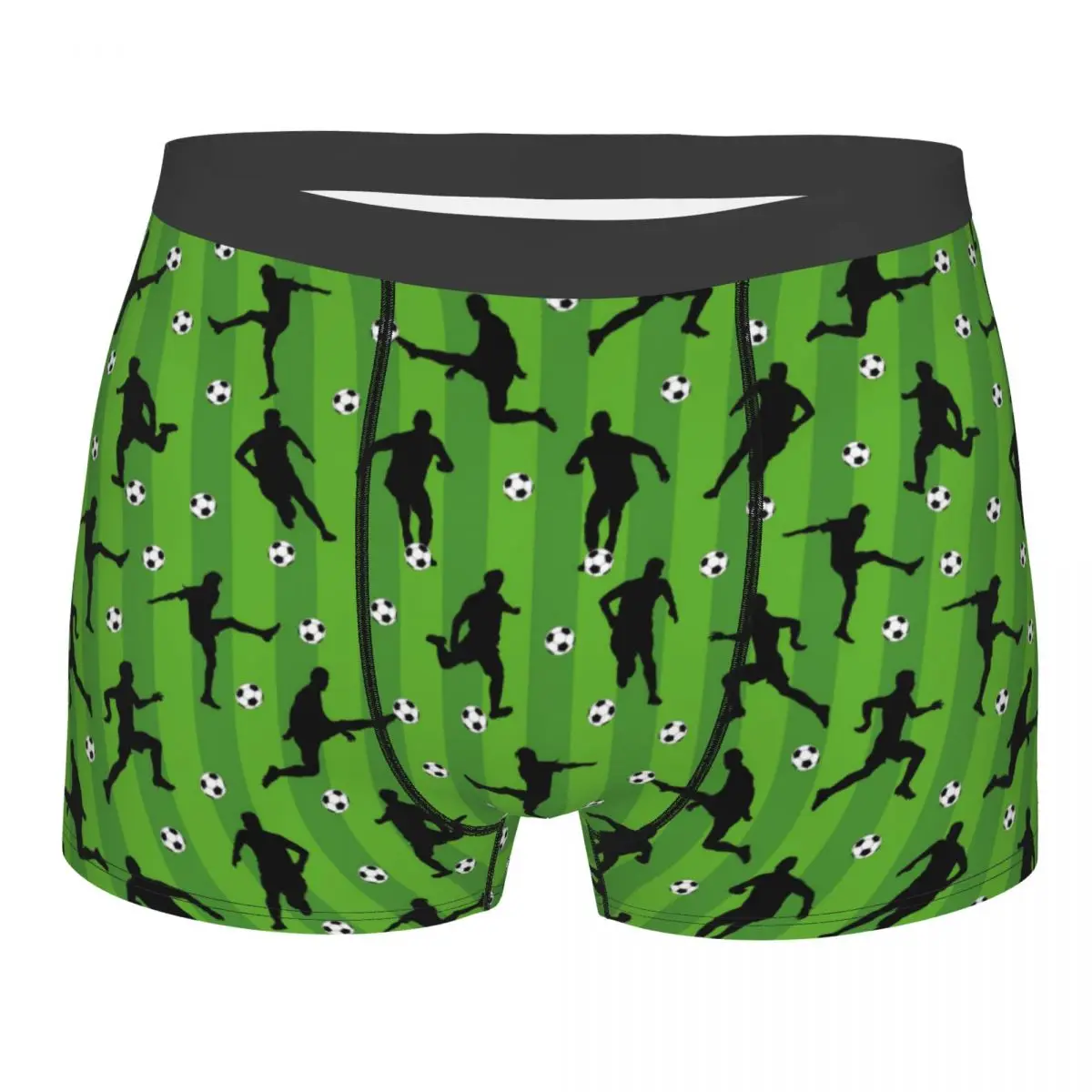 Custom Soccer Balls Lover Football Pattern Underwear Men Printed Sports Gift Boxer Briefs Shorts Panties Breathable Underpants