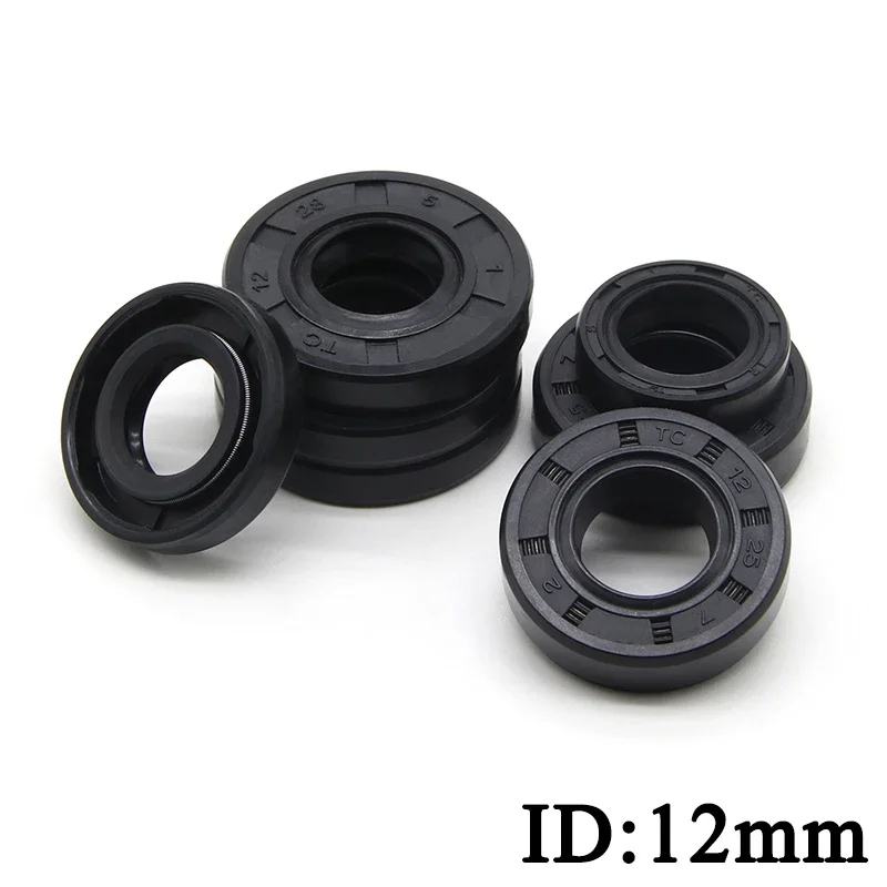 ID 12mm NBR Nitrile Rubber Shaft Oil Seal TC-12*19/20/21/22/23/24/25/26/28/30/32/35*5/6/7/8/10 Nitrile Double Lip Oil Seal