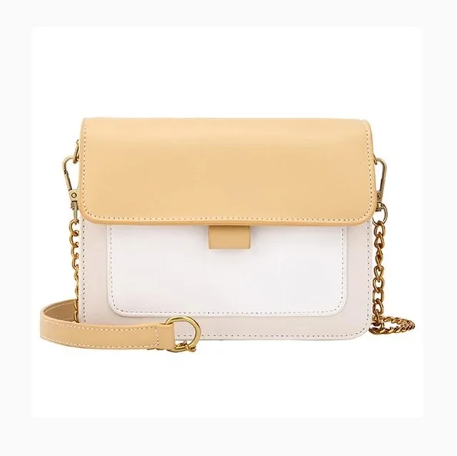 Contrast Color Leather Crossbody for Women Travel Fashion Simple Shoulder Lady Crossbody Bag Bolsas De Mujer
