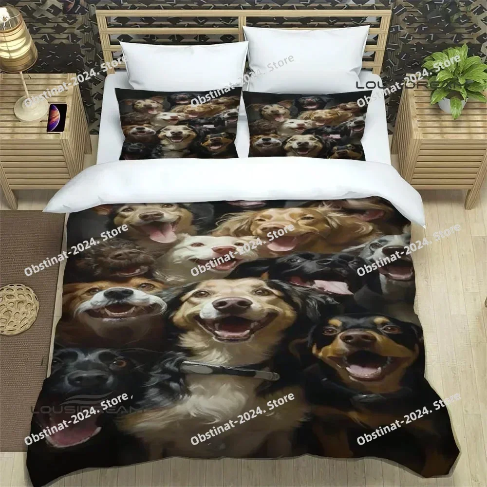 3D Cute dog printed Bedding Sets exquisite bed supplies set duvet cover bed comforter set bedding set luxury birthday gift
