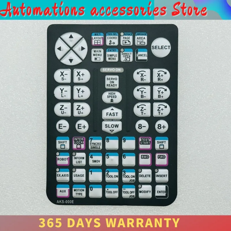 for Yaskawa MOTOMAN YRC1000 Robot Teach Pendant AKS-000E AKS-001E Keypad Membrane Keyboard Protective Film