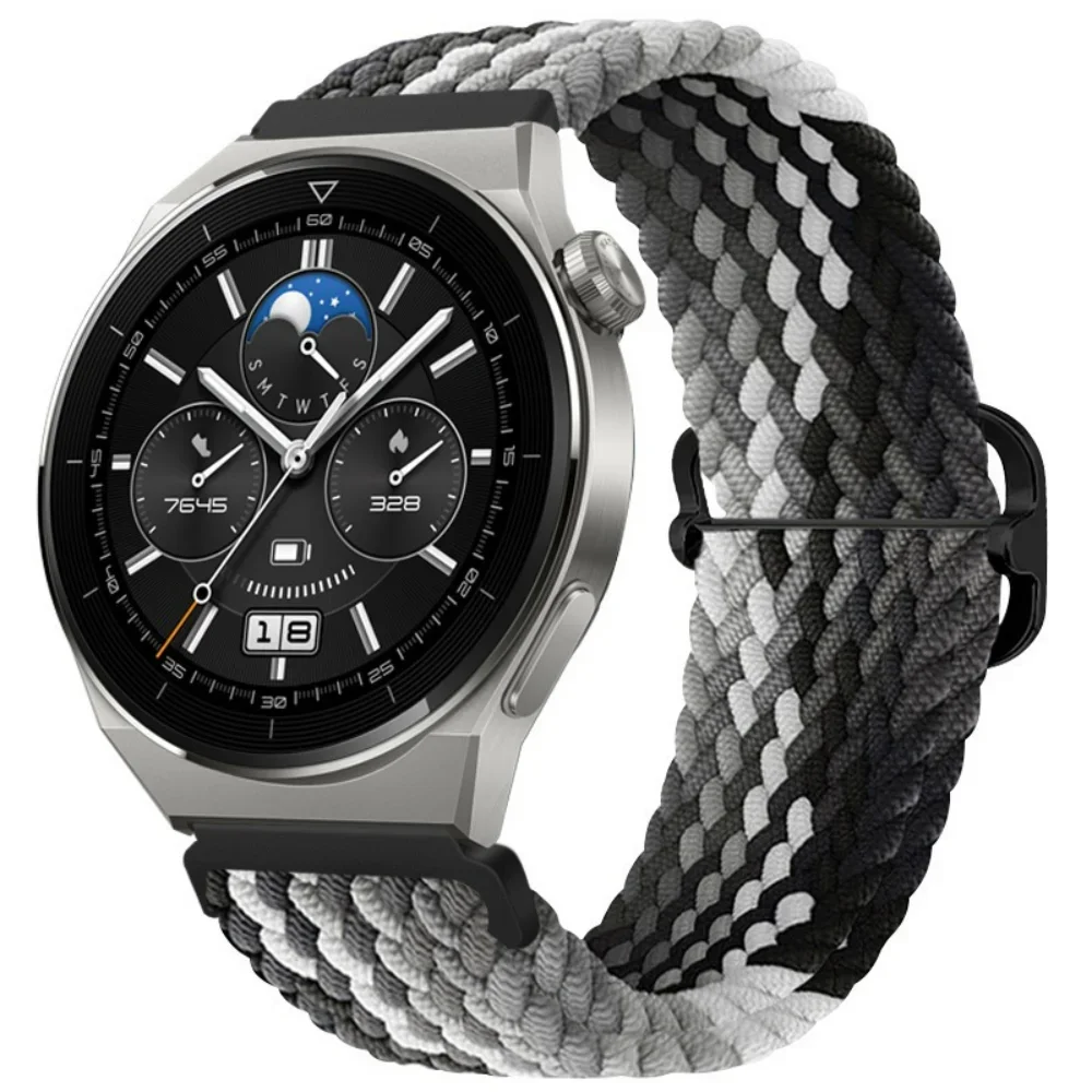 22mm 20mm Nylon Loop Strap for Huawei Watch 3/4/GT GT2 GT3 Pro 46mm 42mm Elastic Braided Bracelet for Samsung Galaxy Watch Band