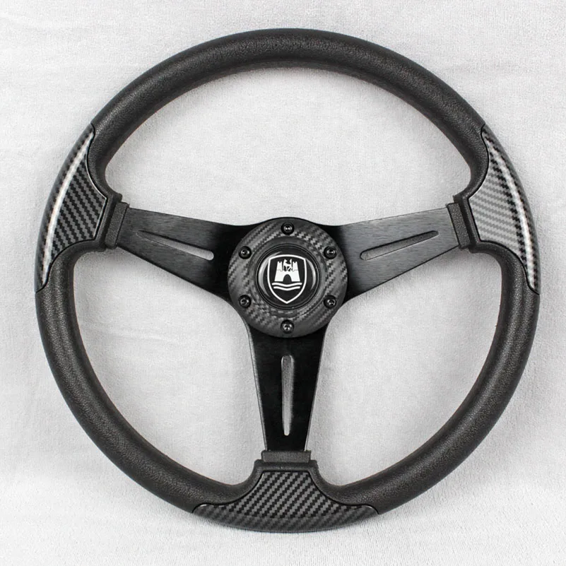 

Классический руль Wolfsburg из искусственной кожи, 14 дюймов, 350 мм, руль из углеродного волокна, гоночный JDM Volante