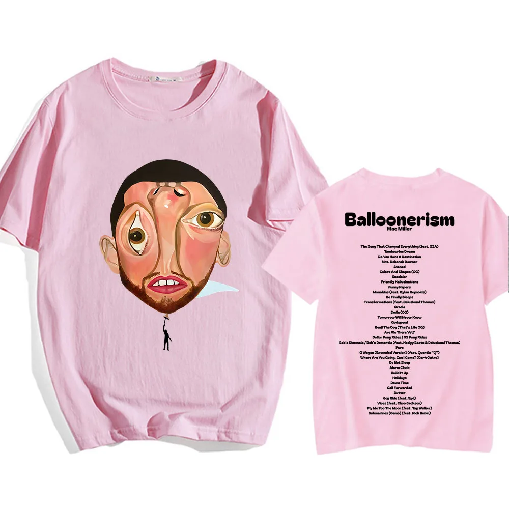 2025 New Balloonerism  Macc Miller Tshirts Summer Short Sleeve Cotton T-shirt Men Women Camisetas Tees Print Clothes Unisex Tops