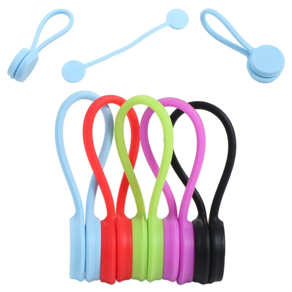 

5PCS Sewing Accessories Silicone Fabric Clips Set Magnetic Colorful Fabric Huggers Durable Versatile Cable Ties Crafting Gifts