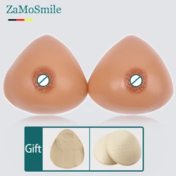 Silicone Breast Implants After Breast Surgery Brown Skin Tone Triangular Breast Filled Prosthesis Drag Queen Fake Breasts