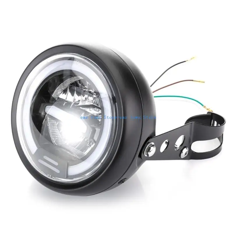 

RXJE Яркая 6,5-дюймовая светодиодная круглая фара Дневные ходовые огни для мотоциклов Велосипеды Безопасная ночная езда движения