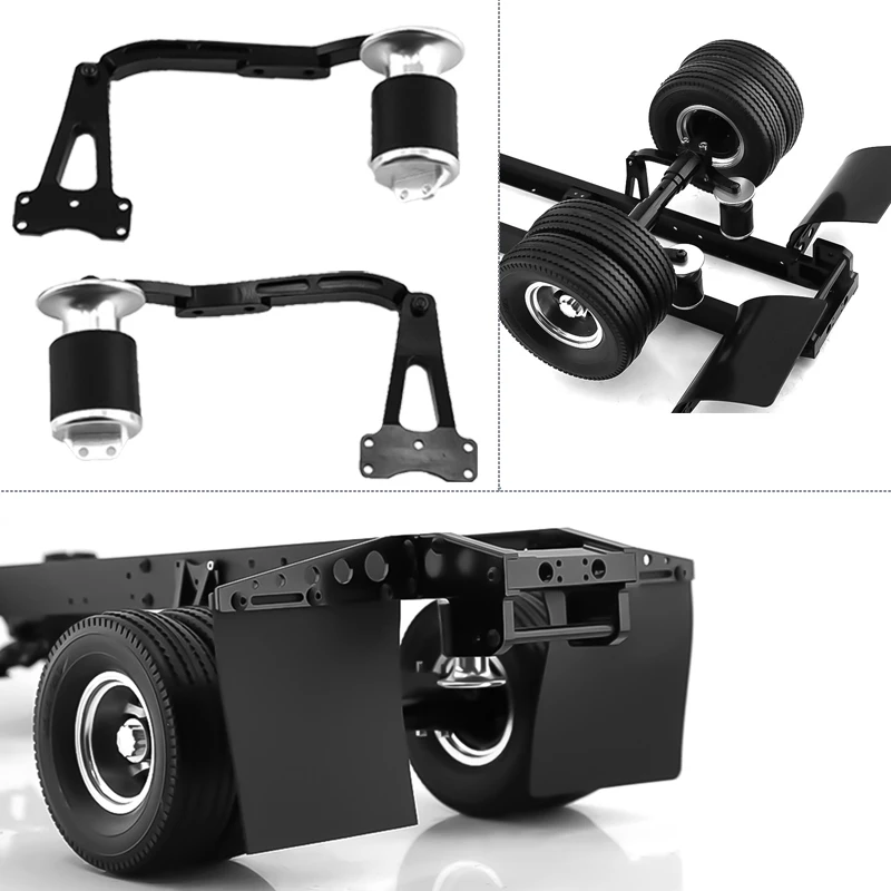 

2pcs Metal Black Air Bag Suspension for 1/14 RC Tractor Truck Tamiya Scania 770s VOLVO Man Toys Diy Parts