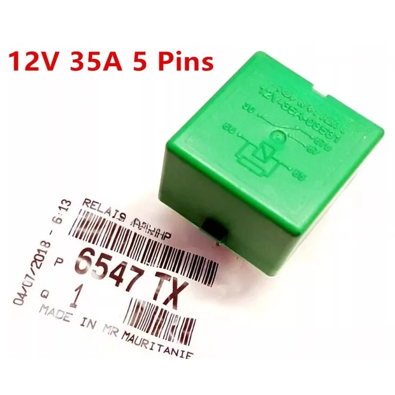 6547TX 6547.TX Relay 5-pin 12V 35A 6547 TX for Peugeot 206 207 306 307 406 407 807 for Citroen C-Triomphe Brand New