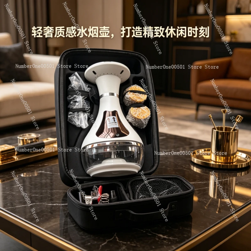 Arabic Electronic Hookah LED Display Rechargeable Fast Heating E-Hookah Shisha Portable Hookah Device