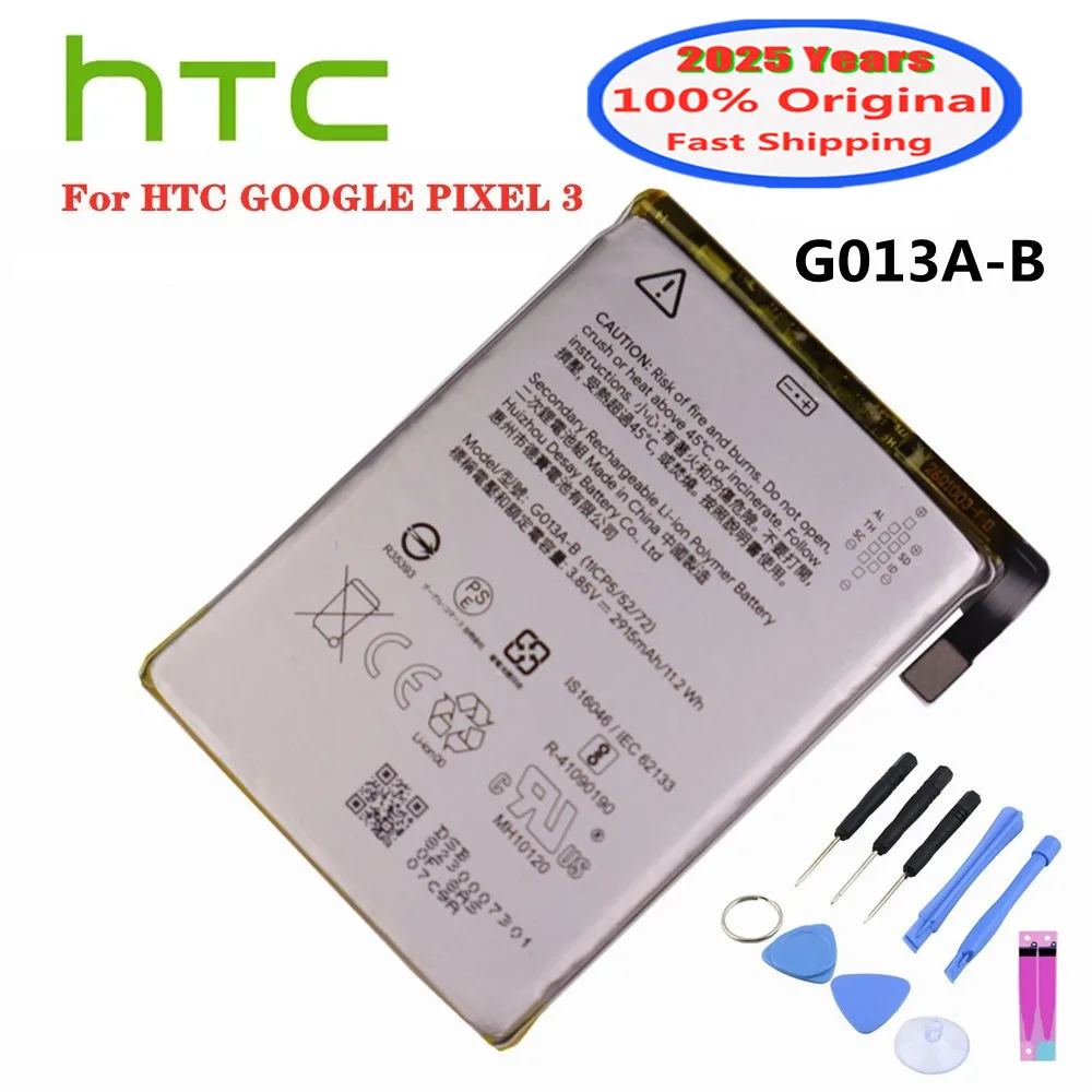 2025 Years G013A-B Original Battery For HTC GOOGLE PIXEL3 PIXEL 3 G013B G013A Phone Batteries 2915mAh