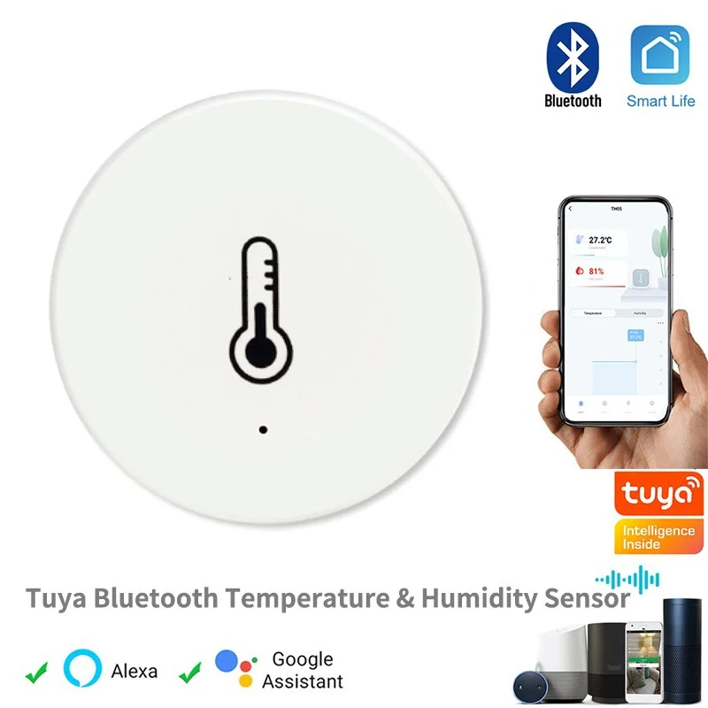 Tuya Zigbee Smart Temperature Humidity Sensor Smart Life APP Remote Monitor For Smart Home Work With Alexa Google Home Assistant