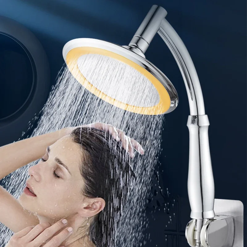 

6-дюймовый 360-регулируемый большой круглый распылитель высокого давления с большим дождем, аксессуары для ванной комнаты, ручная насадка для душа из нержавеющей стали