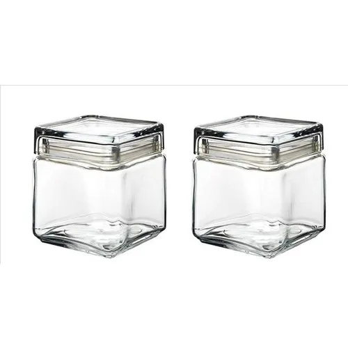 Pasabahce 98667 Landmark Glass Jar With Lid Small 2 Pcs