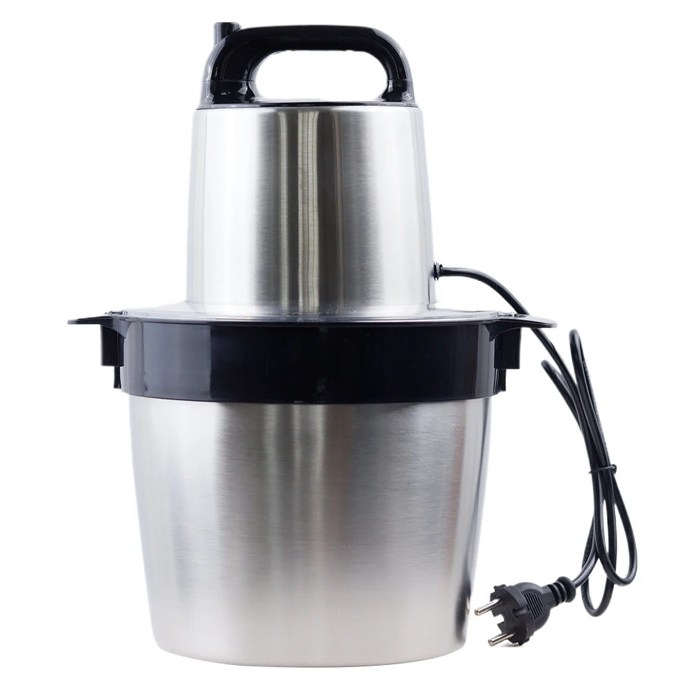6L Stainless Steel Meat Grinder Multifunction Chopper Mincer Vegetable Blender Garlic Mixer Food Processor for Kitchen