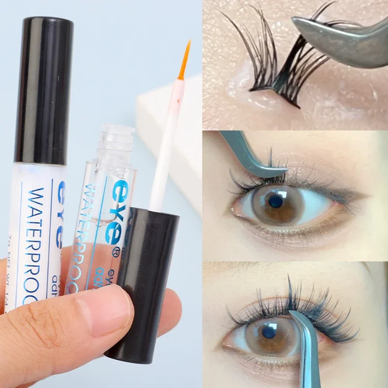 Waterproof Strong Adhesive Eyelash Glue Quick Dry No Irritant False Eye Lashes Glue Clear Black Color Makeup Eyelashes Extension