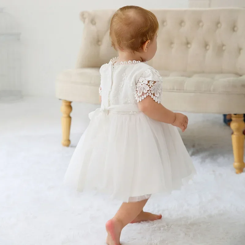 1 Year Old Birthday Baby Girl Dresses Lace Cute Party Vestido Formal  Toddler Baby Girls Clothes for 6 12 24 Month RBF194002