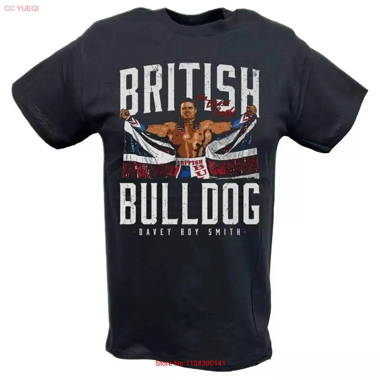 British Bulldog Flag Black T shirt vintage Washed Stylish graphic designer clothes Unisex Soft Comfortable homme Casual