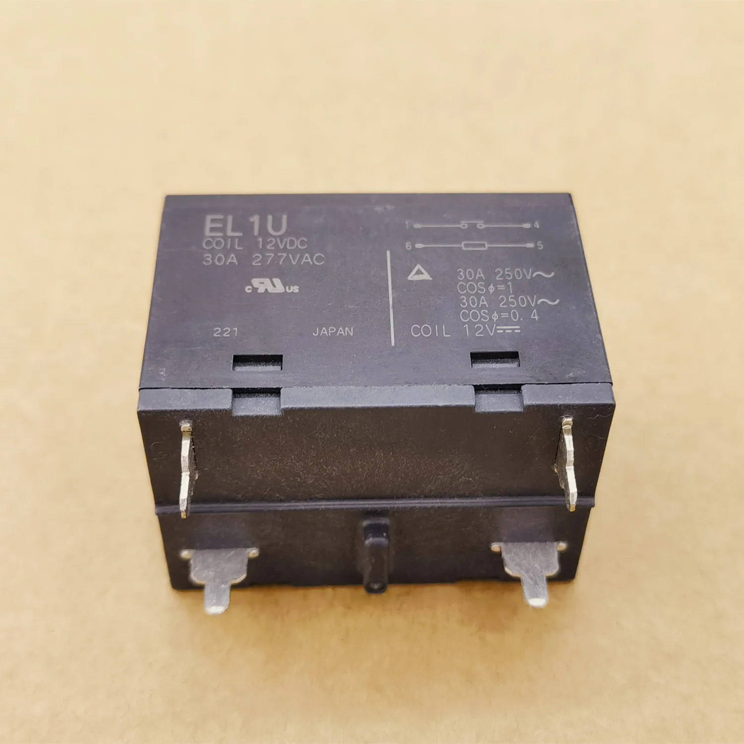 Original new 100% EL1U COIL 12VDC power relay 12V 4pin 30A 277VAC