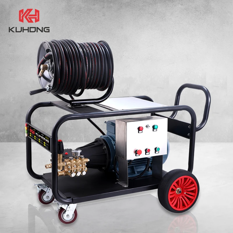 New High Pressure Stainless Steel Sewer Jet Drain Cleaner 180Bar 2600psi 15KW Heavy Duty for Drain Cleaning