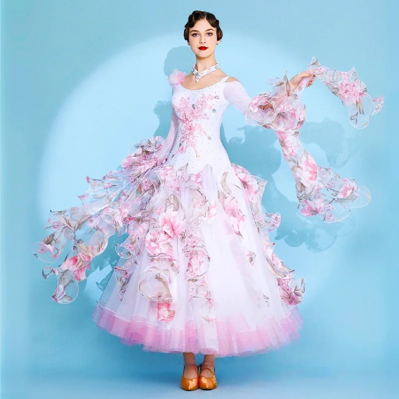 ODBD1324 고품질 성능 여성 볼룸댄스 경기복 특가 판매