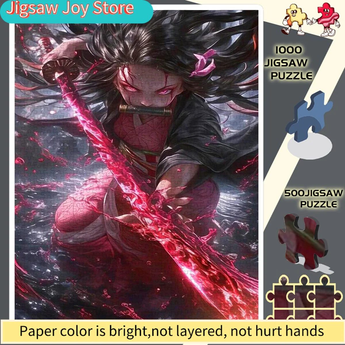 

Japanese Anime Ninja Action Puzzle - Blood-C: Broken Destiny Jigsaw Challenge with Female Warrior, Dark Souls - Challenging La